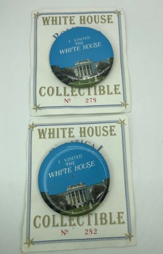 Vintage 90s Button I Visited The White House Washington Dc Souvenir Pin Set Of 2
