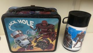 Vintage 1979 Walt Disney The Black Hole Aladdin Lunch Box With Matching Thermos