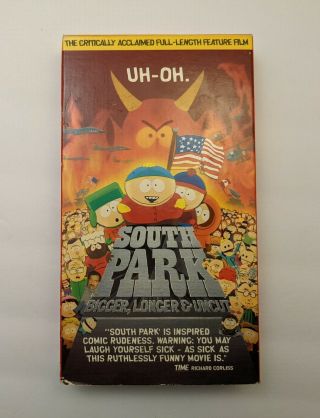 South Park - Bigger Longer And Uncut Vintage VHS 1999 Trey Parker Matt Stone 2