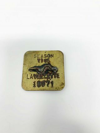 1985 Vintage Lavallette,  Nj Beach Badge Jersey Tag Metal Tarnished