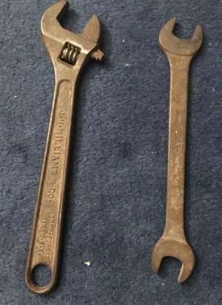 Vintage J.  H.  Williams 10in Wrench & 9in Socket