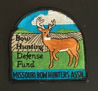 Missouri Bowhunters Association Bow Hunting Defense Fund Patch 3 - 1/2x3 - 1/2 3554
