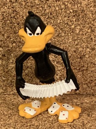 Vintage Applause 1988 Looney Tunes Card Dealer Daffy Duck Pvc Figure