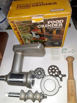Vintage Kitchenaid Hobart Metal Food Meat Grinder Attachment For Stand Mixer