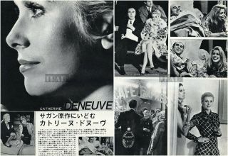 Catherine Deneuve 1968 Vintage Japan Picture Clippings 2 - Sheets (3pgs) Li/n