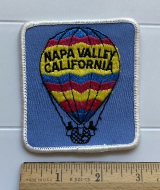 Napa Valley California Wine Country Hot Air Balloon Ballooning Embroidered Patch