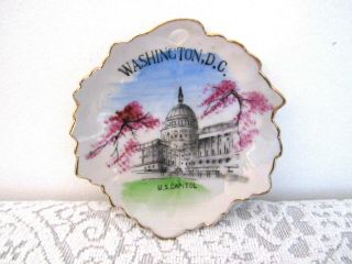 Mid Century Washington,  Dc Souvenir 4 " Porcelain U.  S.  Capitol Plate By Empress