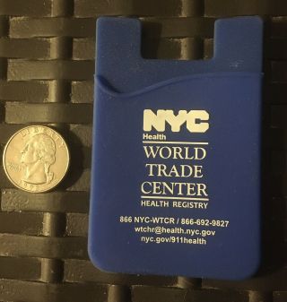 Nyc Health World Trade Center Vintage Plastic Holder Sleeve W Contact