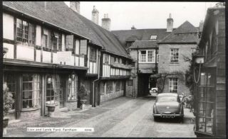 Lion & Lamb Yard,  Farnham.  Vintage Real Photo Postcard.  Uk Postage