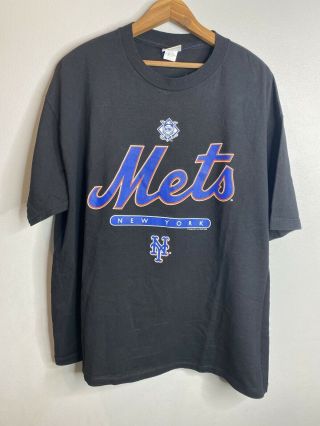 Vintage York Mets Tee Shirt Black Men’s Mlb Short Sleeve Tee Lee Xl