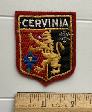 Cervinia Italy Italian Alpine Ski Resort Souvenir Embroidered Felt Patch Badge