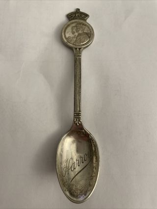 Vintage King George Vi Coronation 1937 Silver Plated Spoon James Walker Engraved