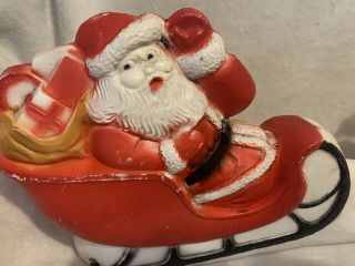 Vintage Santa Reindeer Blow Mold Union Products 31 2