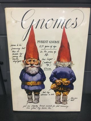 Vintage 1977 Hc Gnomes Book By Rien Poortvliet & Wil Huygen Illustrated Abrams