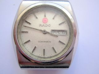 Vintage Rado Companion 603.  3203.  4 Automatic Case Watch White Dial Need To Repair