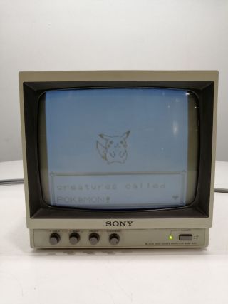 Sony Ssm - 930 8.  5 " Black And White Crt Monitor Retro Gaming Vintage