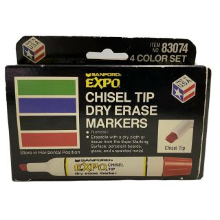 Sanford Chisel Tip Expo Dry Erase Markers 1 Doesn’t Look As Old Vintage