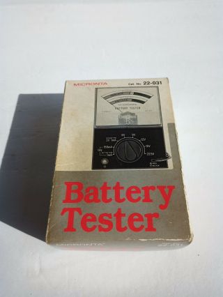 Vintage MICRONTA 22 - 031 BATTERY TESTER Box with Instructions Complete 2