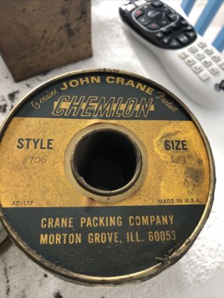 Vintage John Crane packing 1/4” size old antique 2