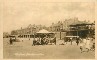 Fairground Ride The Sands,  Burnham On Sea 1922 By Hurley Vintage Postcard