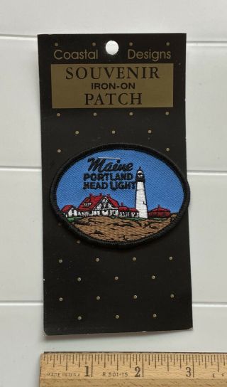 Nip Maine Portland Head Light Lightouse Souvenir Iron - On Embroidered Patch Badge