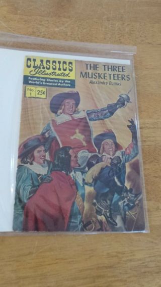 Vintage Comic Book: 25 Cent Classics Illustrated: 1 The Three Musketeers