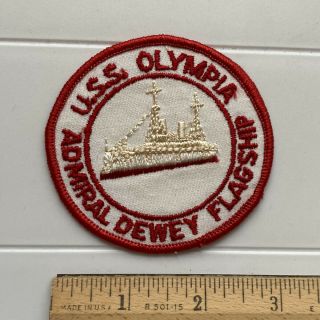 Uss Olympia C - 6 Admiral Dewey Flagship Philadelphia Seaport Museum Round Patch