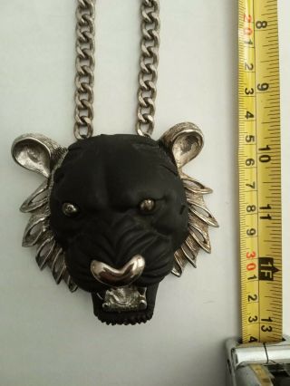 Vintage Signed Razza Panther Necklace 1970s