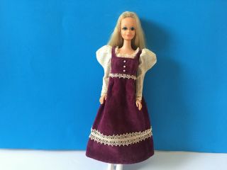 Rare Vintage Barbie Victorian Velvet 3431 (dress Only)