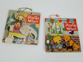 2 Vtg Pop Up Origami Books 1962 Tatsuo Miyawaki