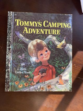 Vintage 1972 Tommys Camping Adventure Little Golden Book Gladys Saxon 471
