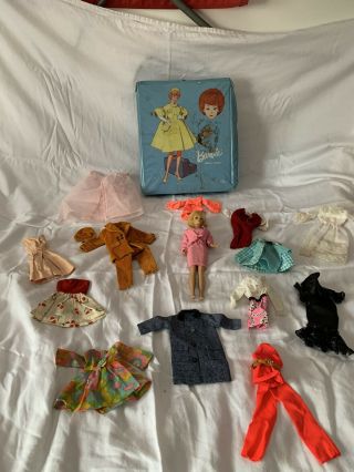 Vintage Barbie With Case And Authentic Clothes