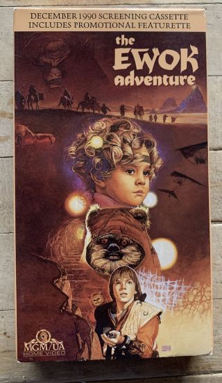 The Ewok Adventure (lucasfilm Star Wars) Vtg 1990 Vhs Tape Mgm Screener