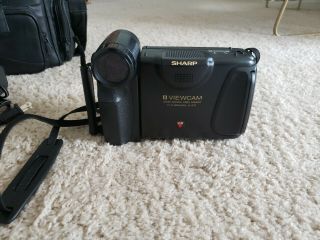 Vintage SHARP 8 Viewcam VL - E37 Black 8mm LCD Camcorder 2