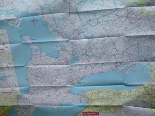1959 Ontario road map Imperial Esso oil gas Canada 3