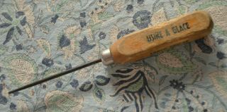 Vintage Ice Pick Wooden Handle LARCO FRERES USINE A GLACE 3