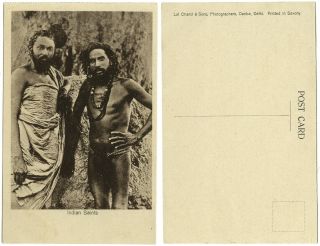 01) Nepal Tibet India,  Vintage Postcard,  Indian Saints,