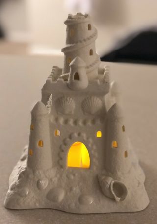 Vintage Partylite Sand Castle Votive Tealight Candle Holder Display Great