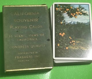 Vintage California Usa Souvenir Playing Card Deck Scenic Views Pictures