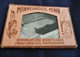 Vintage 18 Miniature Postcards From Photographs Of Minneapolis,  Minn.