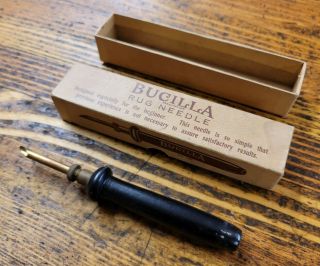 Vintage Tools Bucilla Rug & Punch Needle 7113 And Handle W/ Box New/nos ☆usa