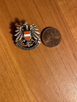 Osterreich Vintage Lapel Pin Badge Pinback Austria Souvenir Badge Travel Eagle