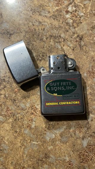 Vintage Zippo Lighter: Guy Frye & Sons,  Inc.