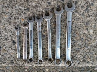 Vintage Craftsman 7pc Combination Wrench Set 1/4 " - 5/8 " 12 Pt Vg,