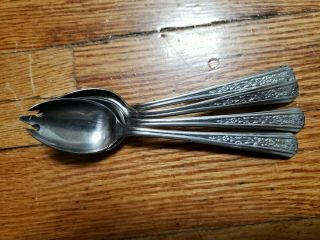 4 Antique Vintage Collectable Stainless Steel Spoons 5.  5 " - Usa
