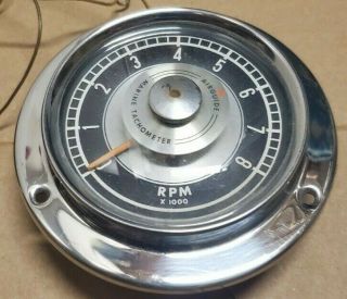 Vintage Airguide Surface Mount Marine Tachometer RPM Gauge 6 Cylinder 2