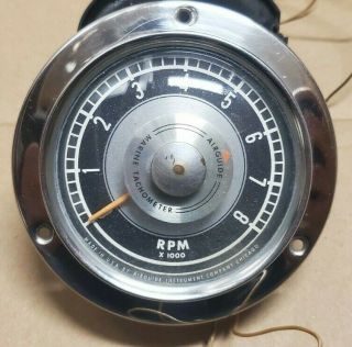 Vintage Airguide Surface Mount Marine Tachometer RPM Gauge 6 Cylinder 3