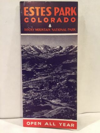 1930s Estes Park Colorado Rocky Mountain National Park Travel Brochure & Map
