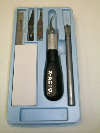 Vintage X - Acto Carving Knife Set - Plastic Case