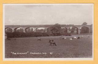 Hanwell Viaduct [middlesex.  ] : Vintage Real Photo Postcard